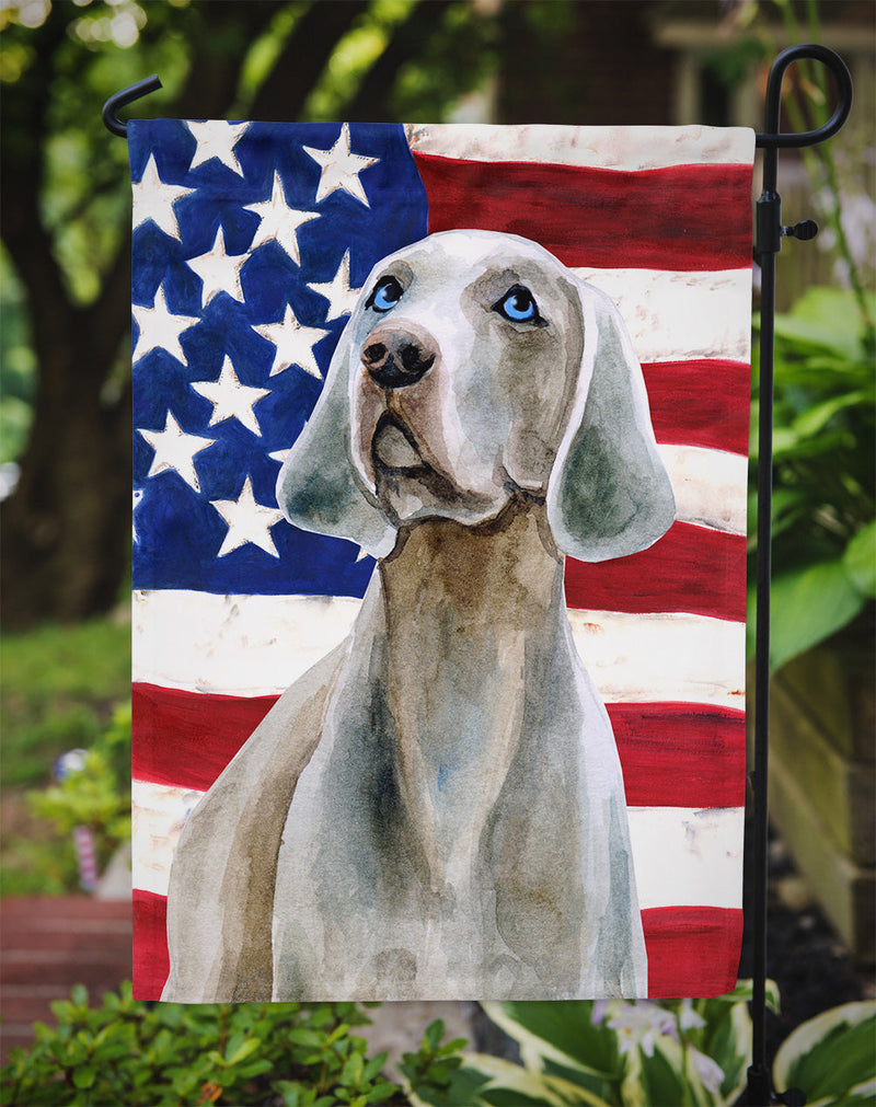 Weimaraner Patriotic Flag Garden Size BB9674GF