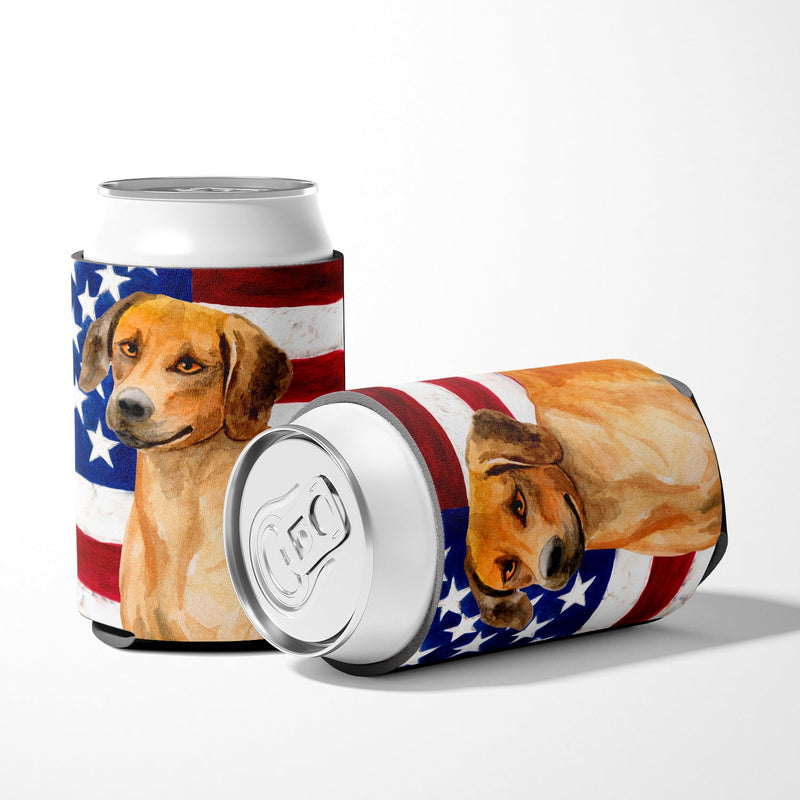 Rhodesian Ridgeback Patriotic Can or Bottle Hugger BB9676CC