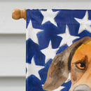Rhodesian Ridgeback Patriotic House Flag 28x40 Porch Sleeve Pole Decorative Outside Yard Banner Artwork Wall Hanging, Polyester