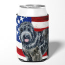 Black Russian Terrier Patriotic Can or Bottle Hugger BB9677CC