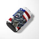 Black Russian Terrier Patriotic Can or Bottle Hugger BB9677CC