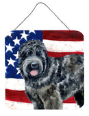 Black Russian Terrier Patriotic Wall or Door Hanging Prints BB9677DS66