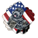 Black Russian Terrier Patriotic Foam Coaster  BB9677FC