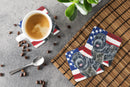 Black Russian Terrier Patriotic Foam Coaster  BB9677FC