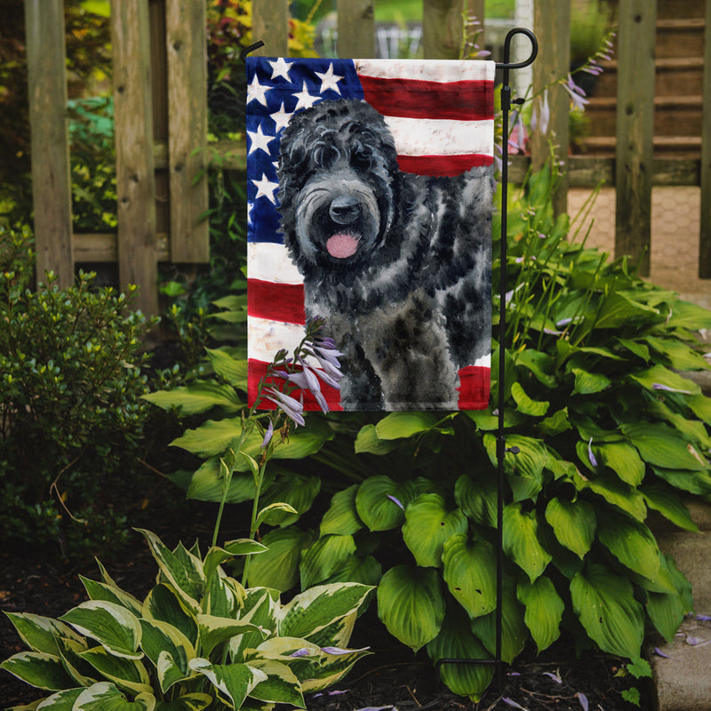 Black Russian Terrier Patriotic Garden Flag - Outdoor Decorative Yard Flag BB9677GF