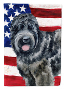 Black Russian Terrier Patriotic Garden Flag - Outdoor Decorative Yard Flag BB9677GF