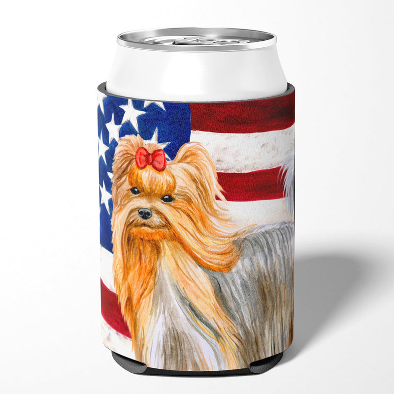 Yorkshire Terrier Patriotic Can or Bottle Hugger BB9685CC