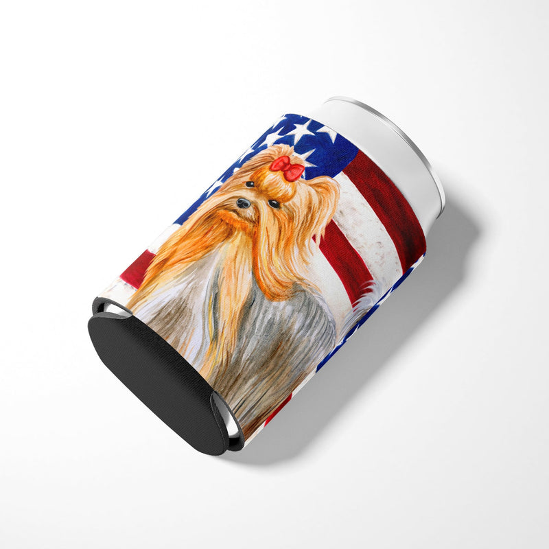 Yorkshire Terrier Patriotic Can or Bottle Hugger BB9685CC