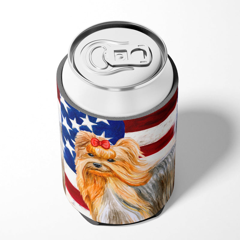 Yorkshire Terrier Patriotic Can or Bottle Hugger BB9685CC