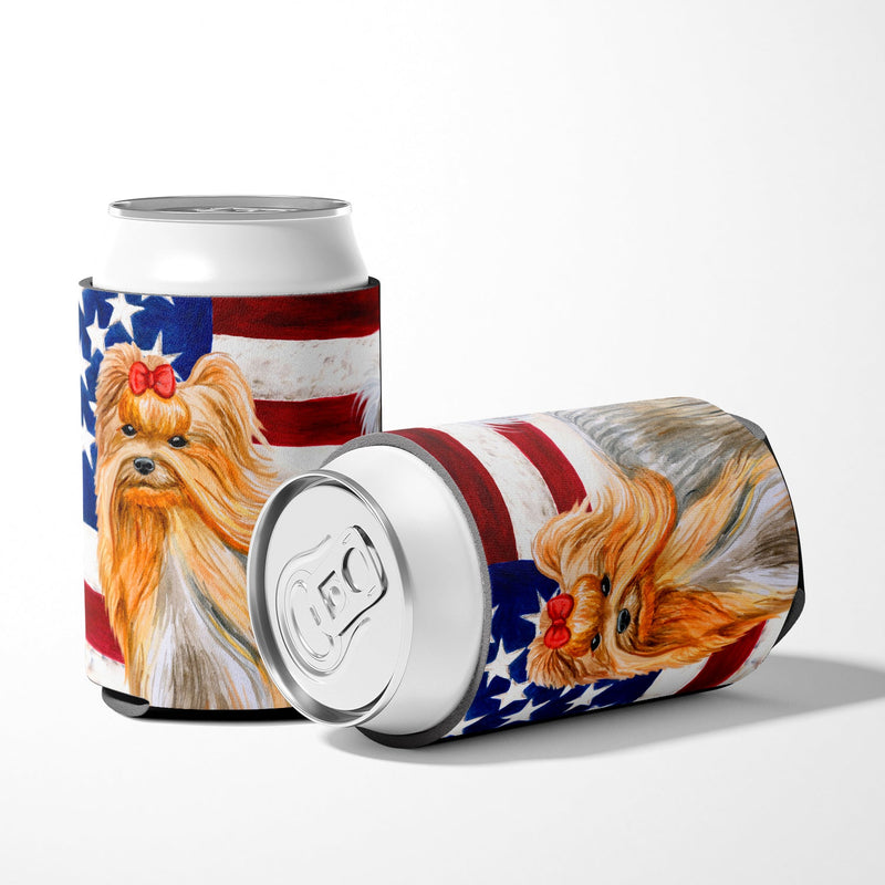 Yorkshire Terrier Patriotic Can or Bottle Hugger BB9685CC