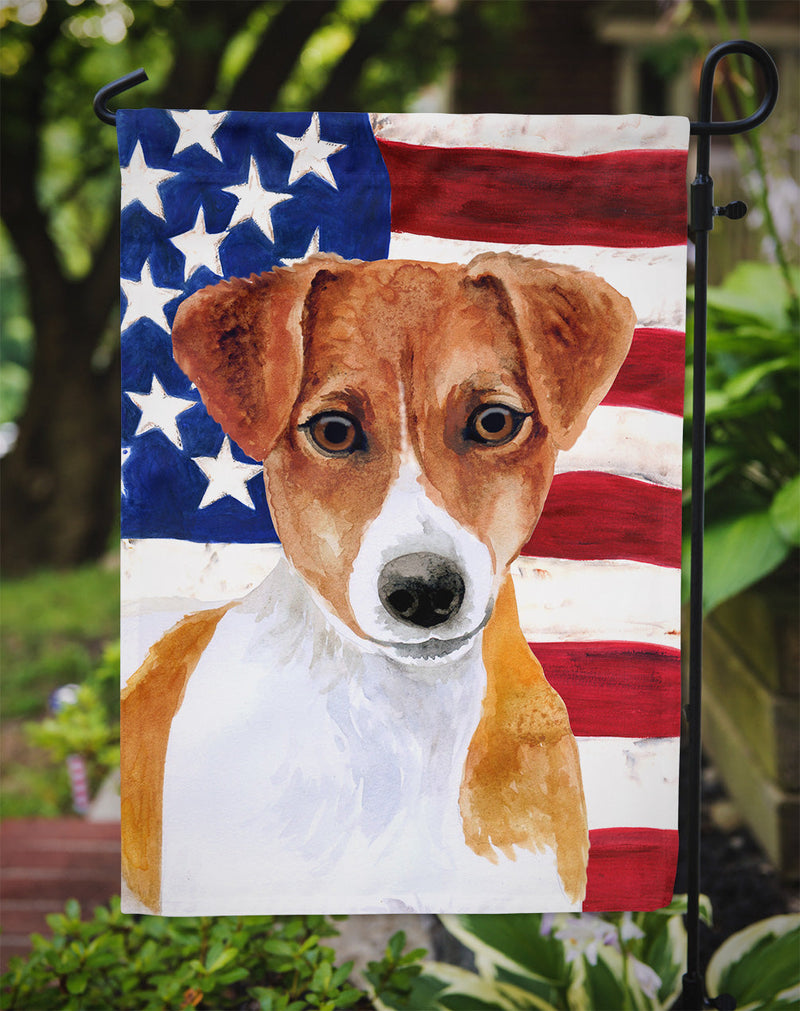 Jack Russell Terrier Patriotic Flag Garden Size BB9689GF