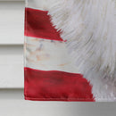 Samoyed Patriotic House Flag 28x40 Porch Sleeve Pole Decorative Outside Yard Banner Artwork Wall Hanging, Polyester