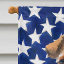 Welsh Terrier Patriotic House Flag 28x40 Porch Sleeve Pole Decorative Outside Yard Banner Artwork Wall Hanging, Polyester