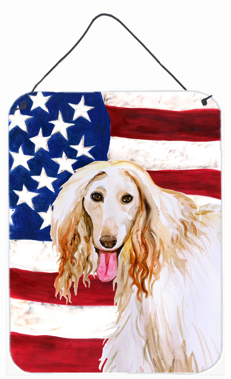 Afghan Hound Patriotic Wall or Door Hanging Prints BB9702DS1216