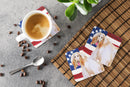 Afghan Hound Patriotic Foam Coaster  BB9702FC