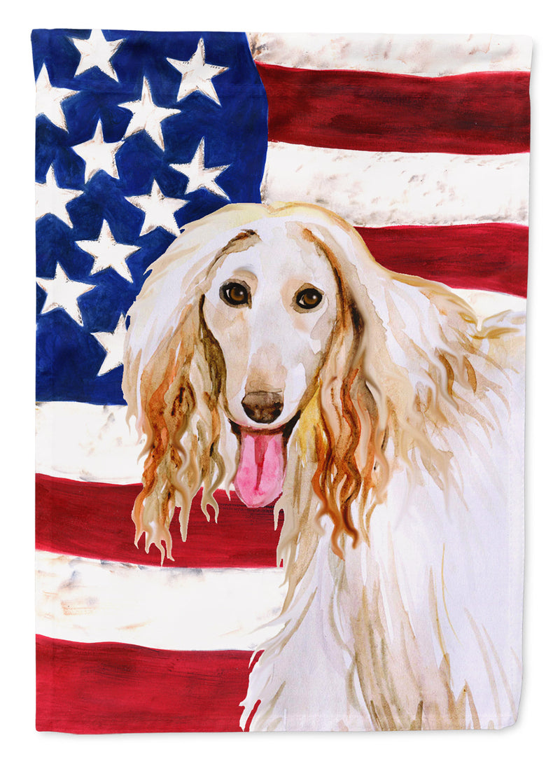 Afghan Hound Patriotic Flag Garden Size BB9702GF