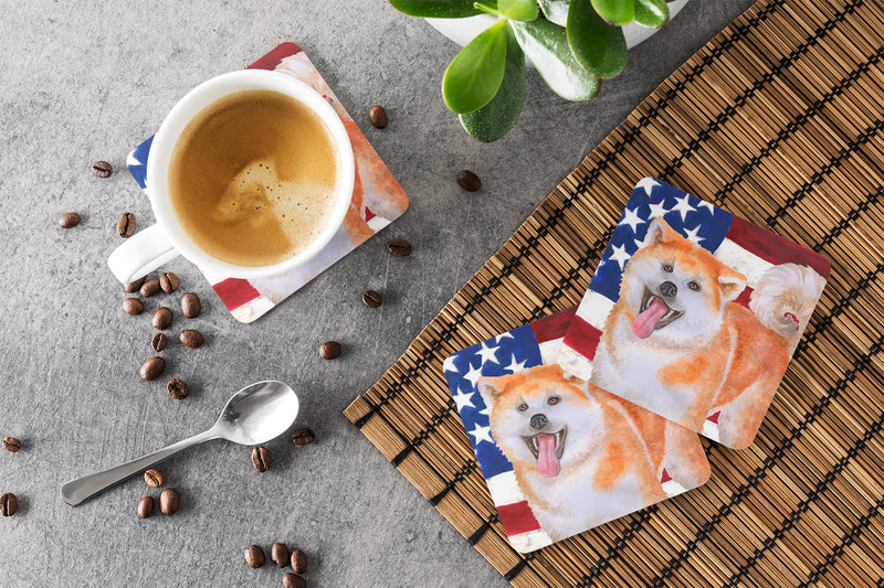 Akita Patriotic Foam Coaster  BB9703FC