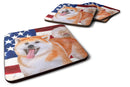 Akita Patriotic Foam Coaster  BB9703FC
