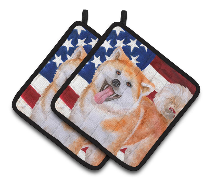 Akita Patriotic Pair of Pot Holders BB9703PTHD