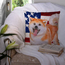 Akita Patriotic Throw Pillow - 14x14 Decorative Pillow – Art for Your Home & Patio BB9703PW1414