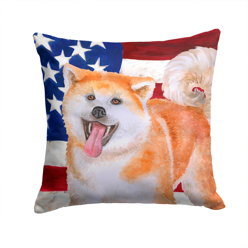 Akita Patriotic Throw Pillow - 14x14 Decorative Pillow – Art for Your Home & Patio BB9703PW1414