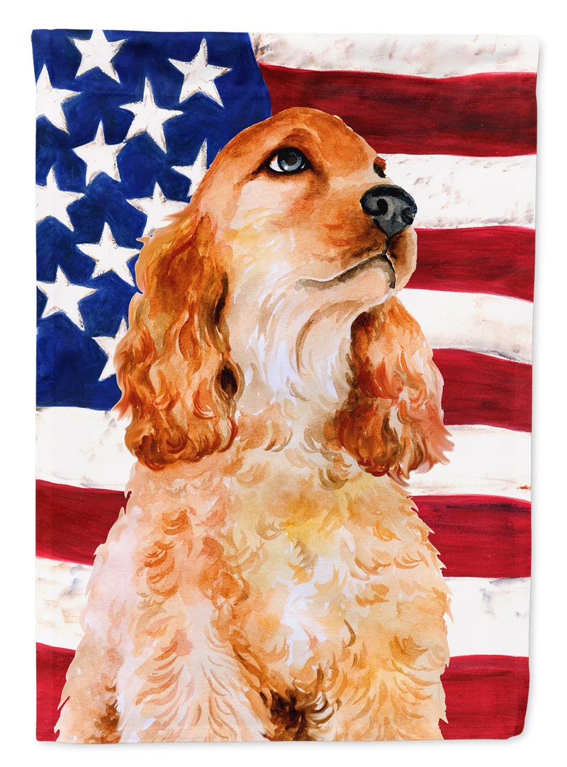 Cocker Spaniel Patriotic Flag Canvas House Size BB9706CHF