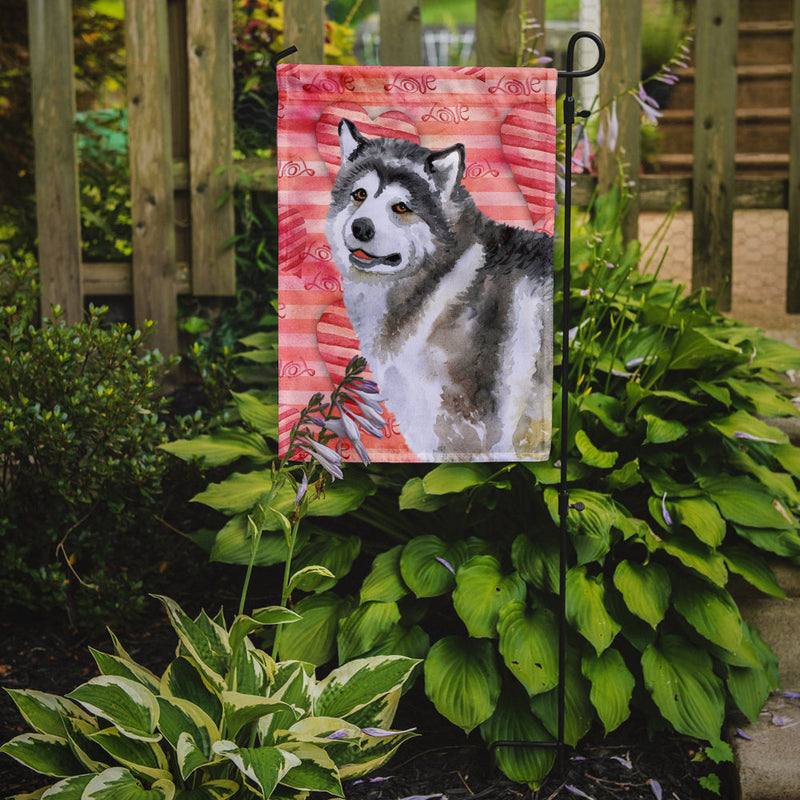 Alaskan Malamute Love Flag Garden Size BB9725GF