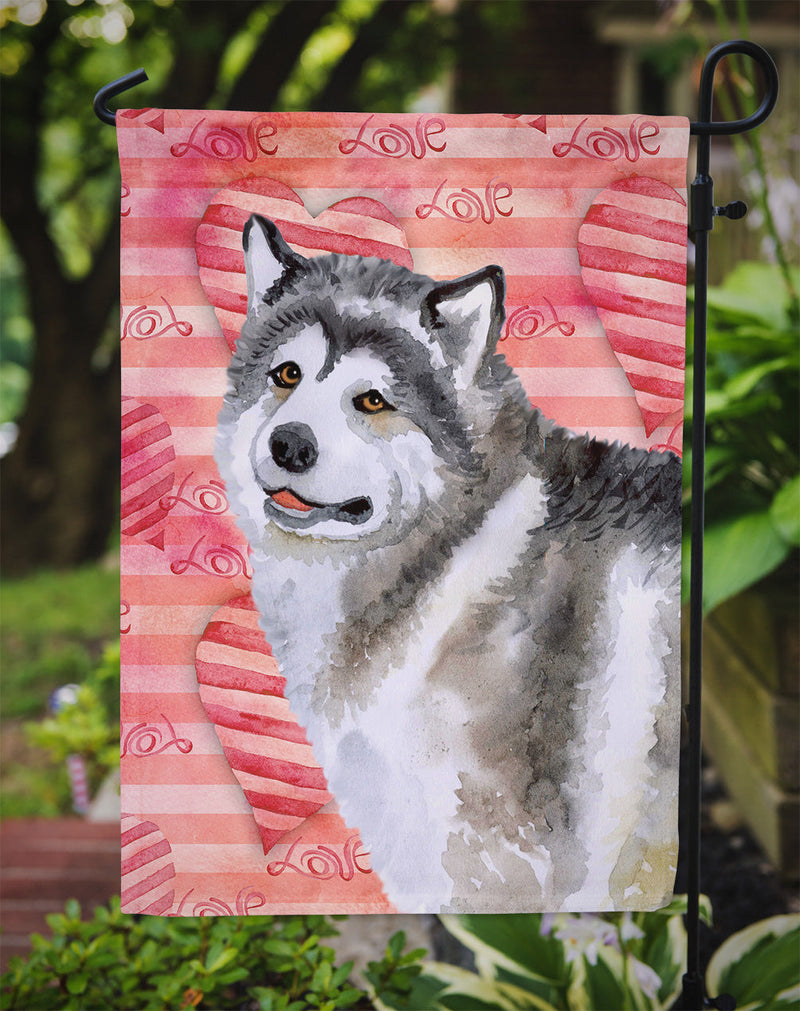 Alaskan Malamute Love Flag Garden Size BB9725GF