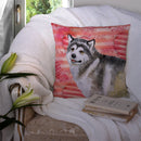 Alaskan Malamute Love Throw Pillow - 14x14 Decorative Pillow – Art for Your Home & Patio BB9725PW1414