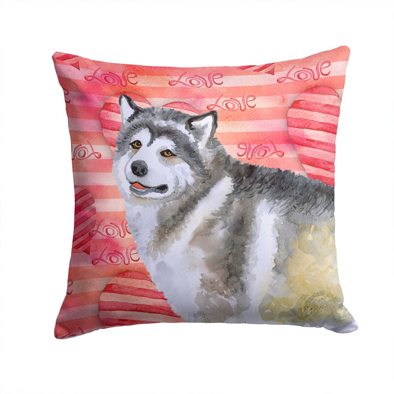 Alaskan Malamute Love Fabric Decorative Pillow BB9725PW1414