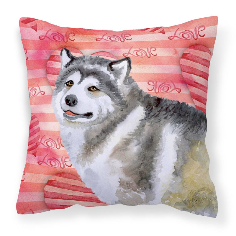 Alaskan Malamute Love Fabric Decorative Pillow BB9725PW1818