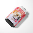 English Bulldog Love Can or Bottle Hugger BB9726CC