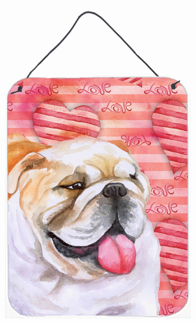 English Bulldog Love Wall or Door Hanging Prints BB9726DS1216