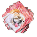 English Bulldog Love Foam Coaster  BB9726FC