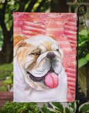 English Bulldog Love Garden Flag - Outdoor Decorative Yard Flag BB9726GF