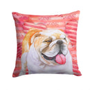 English Bulldog Love Throw Pillow - 14x14 Decorative Pillow – Art for Your Home & Patio BB9726PW1414