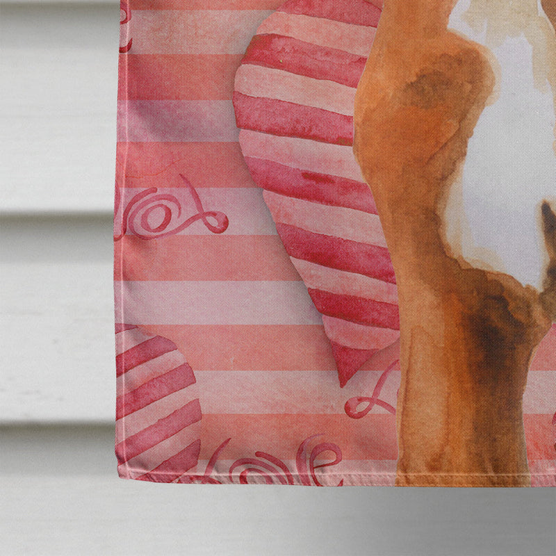 German Boxer Love Flag Canvas House Size BB9727CHF