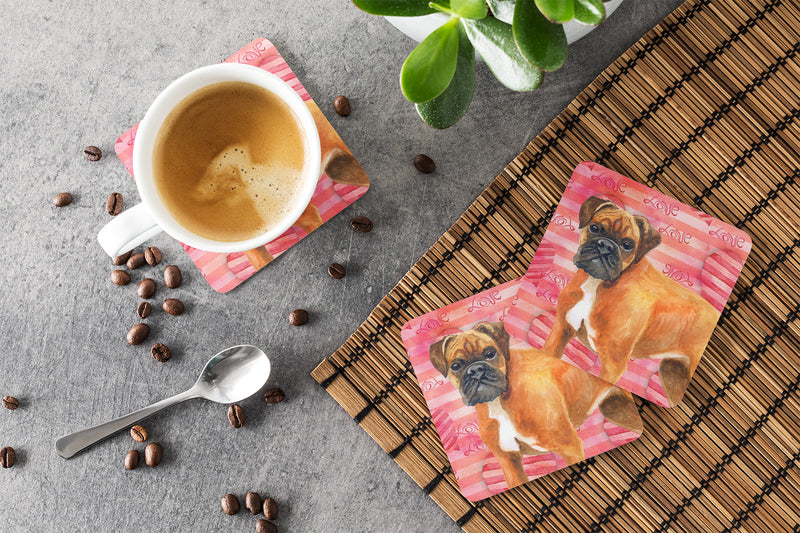 German Boxer Love Foam Coaster  BB9727FC