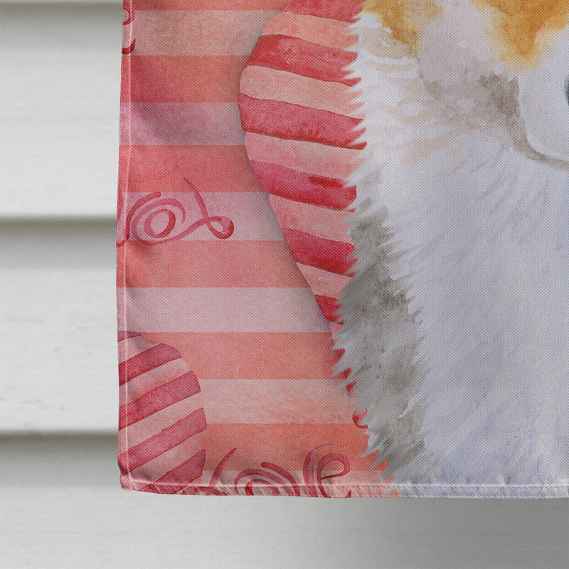 Pembroke Corgi Love Flag Canvas House Size BB9729CHF