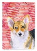 Pembroke Corgi Love Flag Canvas House Size BB9729CHF