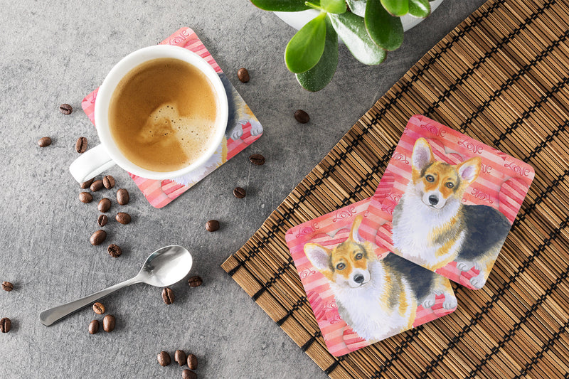 Pembroke Corgi Love Foam Coaster  BB9729FC