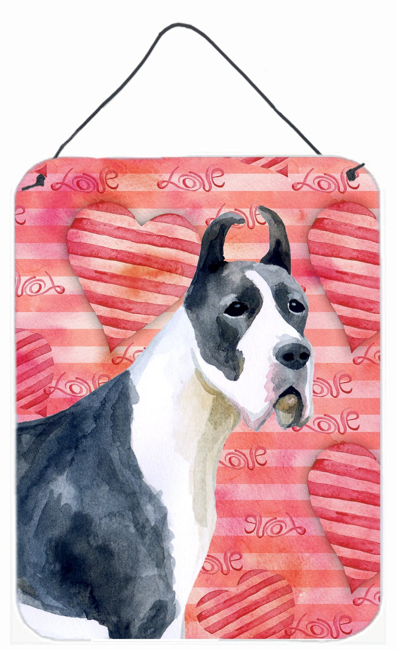 Harlequin Great Dane Love Wall or Door Hanging Prints BB9730DS1216