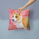 American Staffordshire Love Throw Pillow - 14x14 Decorative Pillow – Art for Your Home & Patio BB9731PW1414