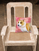 American Staffordshire Love Fabric Decorative Pillow BB9731PW1818