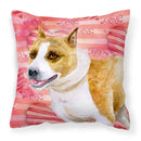 American Staffordshire Love Fabric Decorative Pillow BB9731PW1818