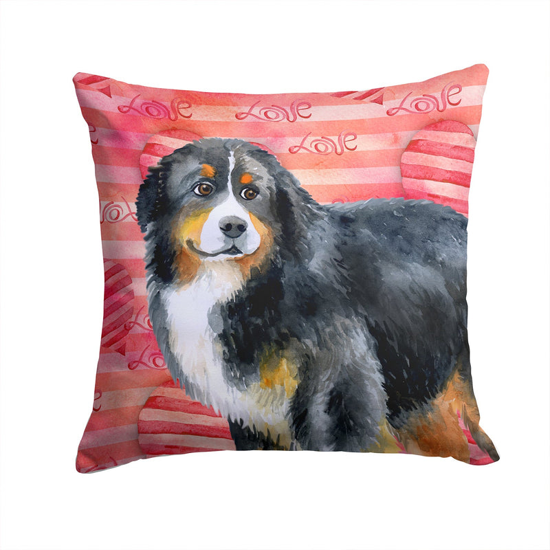 Bernese Mountain Dog Love Fabric Decorative Pillow BB9732PW1414