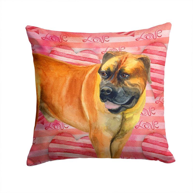 Boerboel Mastiff Love Fabric Decorative Pillow BB9733PW1414