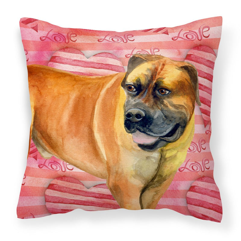 Boerboel Mastiff Love Fabric Decorative Pillow BB9733PW1818