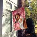 Smooth Fox Terrier Love Flag Canvas House Size BB9734CHF
