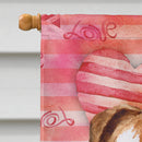 Smooth Fox Terrier Love Flag Canvas House Size BB9734CHF